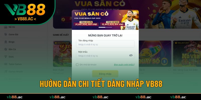 Hướng dẫn chi tiết từng bước để thực hiện đăng nhập VB88