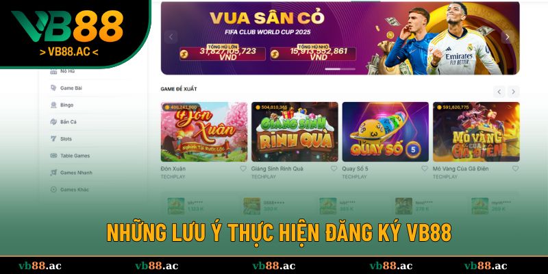 Những lưu ý liên quan đến vấn đề thực hiện đăng ký VB88